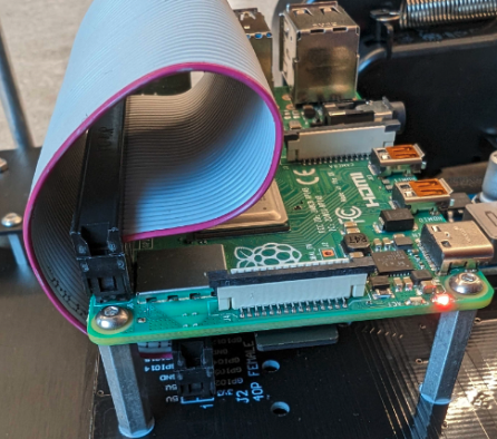 Ribbon cable attached to pi