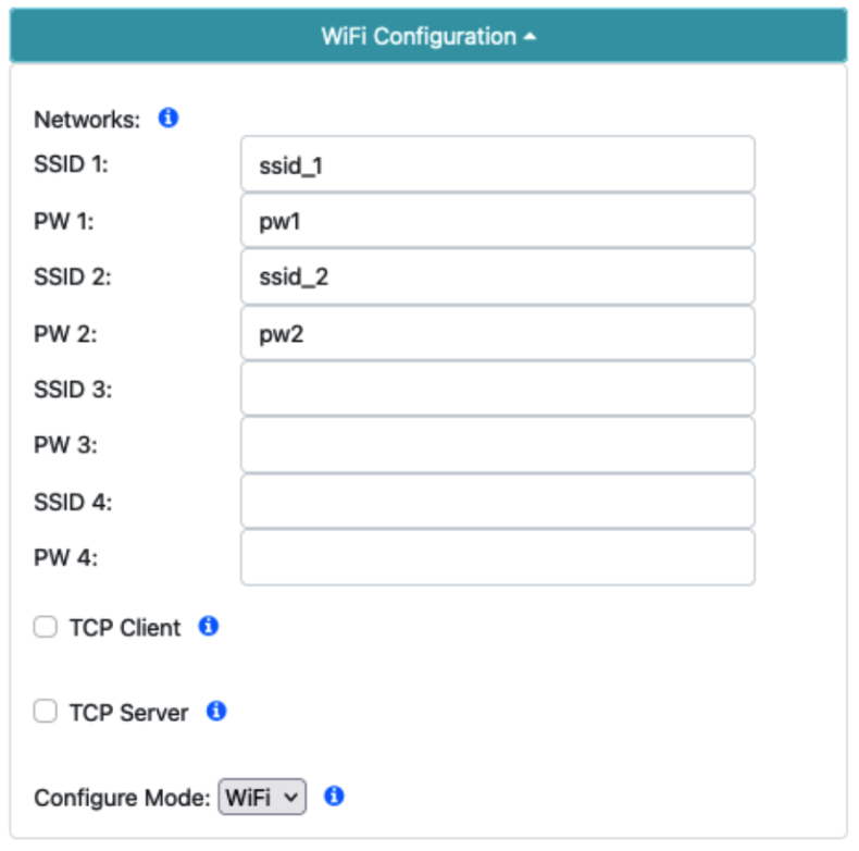 Example WiFi Configuration.