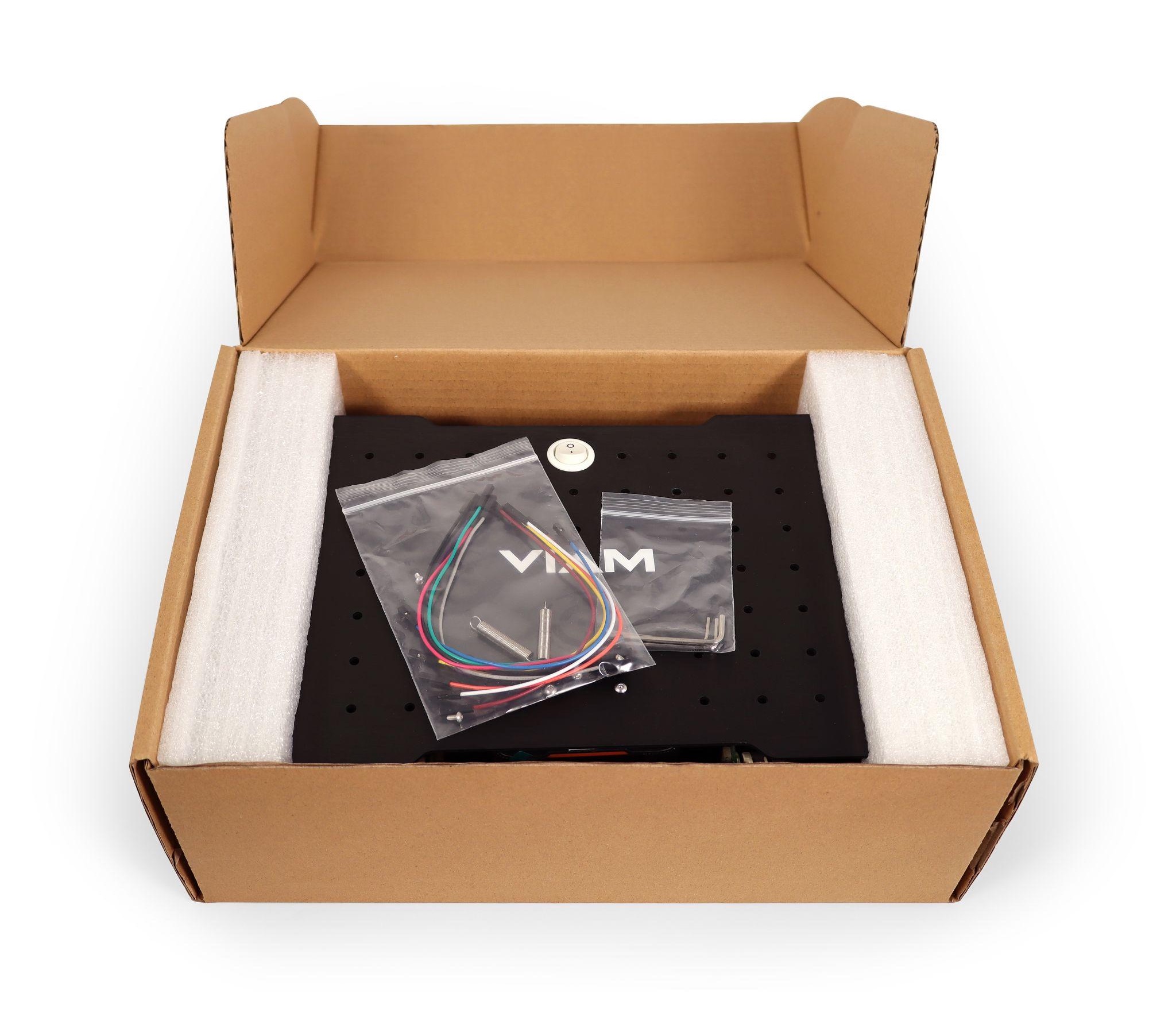 A Viam Rover 1 shipping box contents