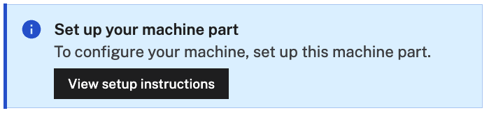 Machine setup alert in a newly created machine